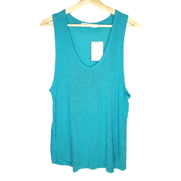 FREE PEOPLE Take The Plunge Jersey Loose Tank Top - Picture 2 of 9